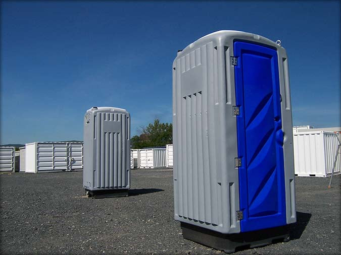 Small sanitary cabin with shower and toilet