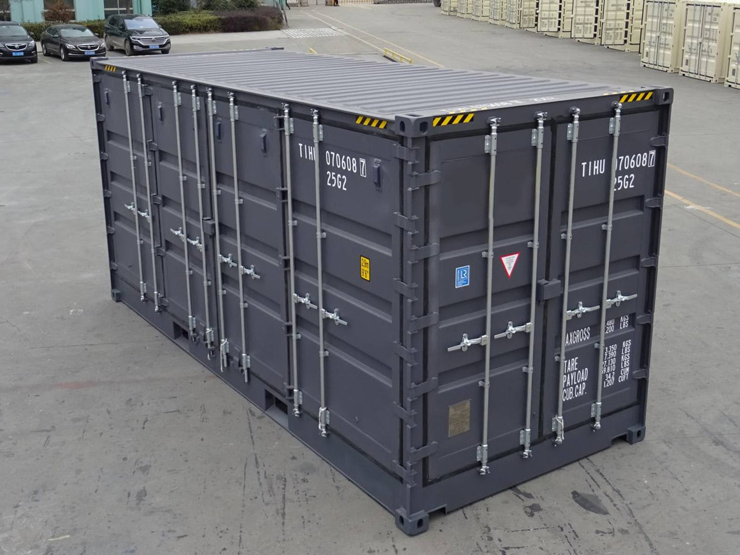 20 Foot Open Side Container New - Easy Access and Spacious for Storage and Transport Grey