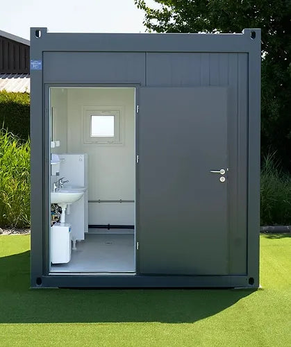 10 feet spacious sanitary cabin shower and toilet