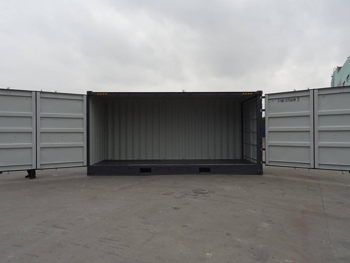20 Foot Open Side Container New - Easy Access and Spacious for Storage and Transport Grey