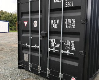 Containers maritime standards de 20 pieds par 8 couleur noir neuf