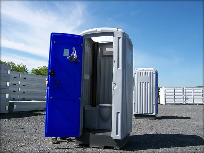 Small sanitary cabin with shower and toilet