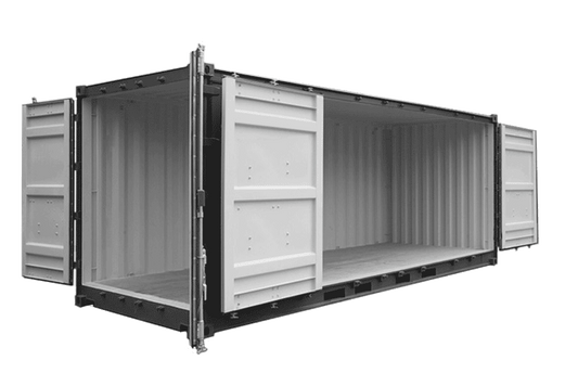 Container 20 Pieds x 8 - Côté Ouvert Noir : Accessibilité et Sécurité