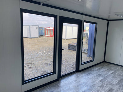 Container bureau mobile 20 pieds x 8, entièrement fini, porte et fenêtre