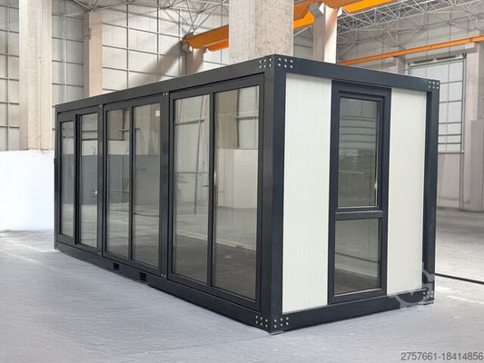 20-Foot Mobile Office with Steel Frame and Glass Covering - Ready to Use
