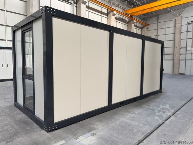 20-Foot Mobile Office with Steel Frame and Glass Covering - Ready to Use