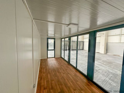 20-Foot Mobile Office with Steel Frame and Glass Covering - Ready to Use