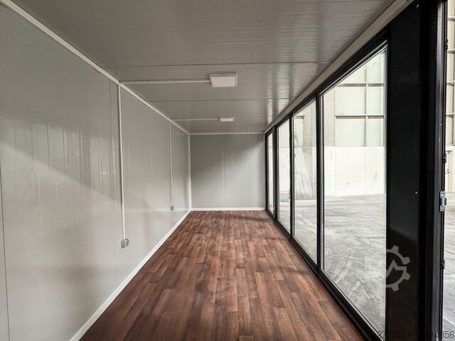 20-Foot Mobile Office with Steel Frame and Glass Covering - Ready to Use