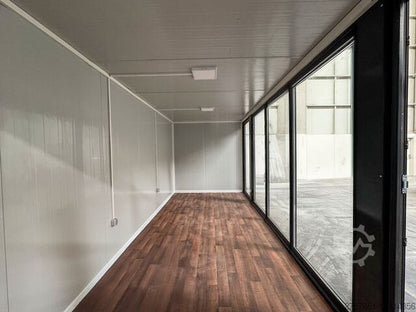 20-Foot Mobile Office with Steel Frame and Glass Covering - Ready to Use